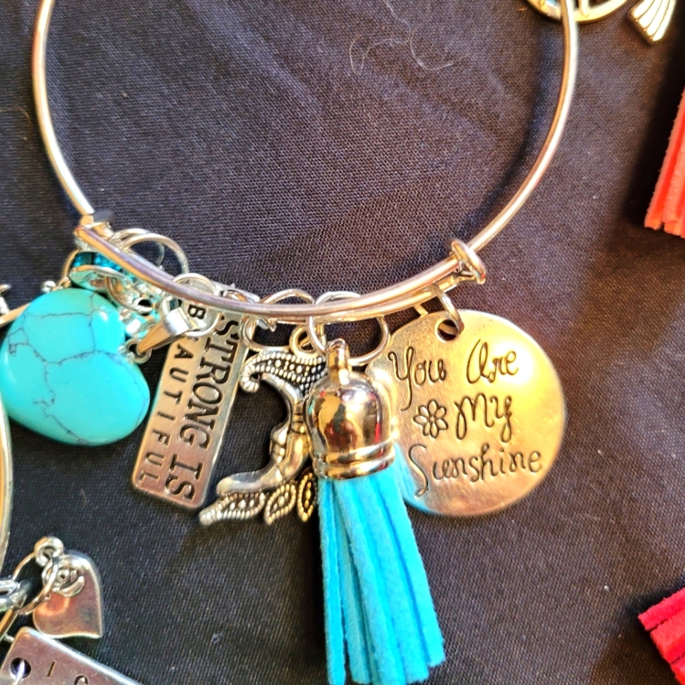 2 for 15 BANGLE CHARMS gold/silver
